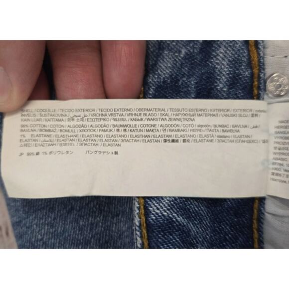 Desigual Women's Wide Leg Jeans US (12) High Waist Crop Med Rinse Preppy Boho - Picture 8 of 13